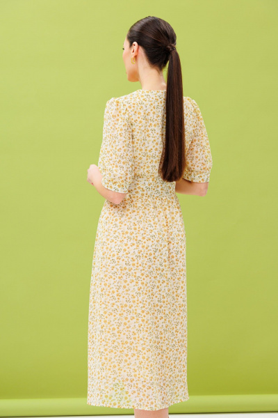 Платье Ларс Стиль 895 бело-желтый - фото 5