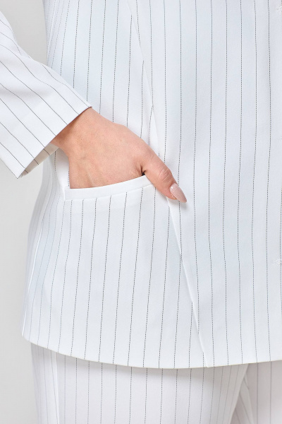 Деловой костюм с прямыми брюками и жакетом без воротника Algranda А3975-1-1 - фото 6