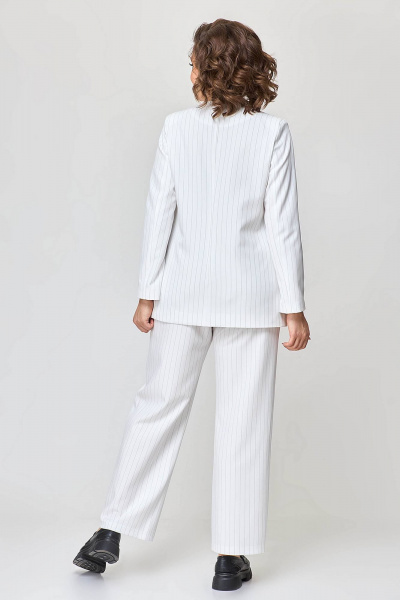 Деловой костюм с прямыми брюками и жакетом без воротника Algranda А3975-1-1 - фото 4