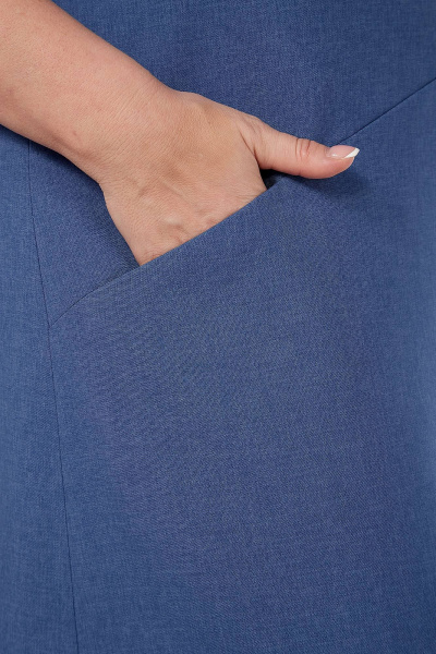 Платье А-силуэта с асимметричным передом и карманами Algranda А3976-с - фото 4