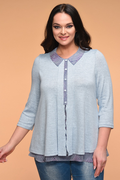 Туника Медея и К 1886 серо-голубой - фото 1
