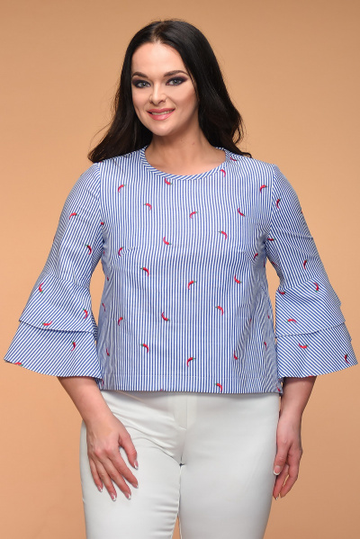 Блуза Медея и К 1917 синий - фото 1