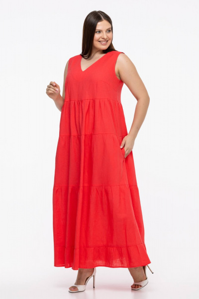 Платье Avila 0959 коралловый - фото 8