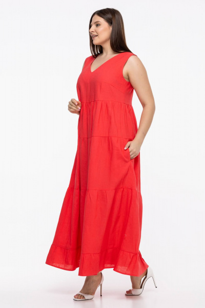 Платье Avila 0959 коралловый - фото 7