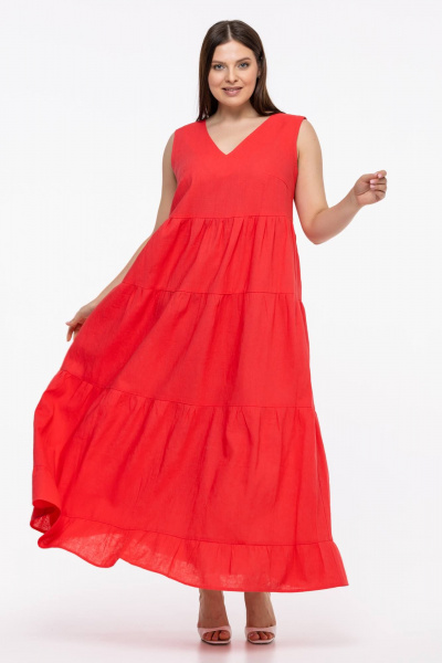 Платье Avila 0959 коралловый - фото 6