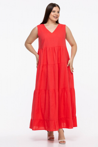 Платье Avila 0959 коралловый - фото 4