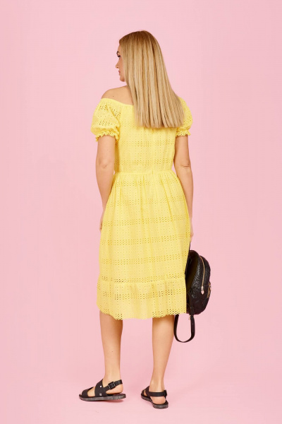 Летнее платье из вышитой ткани с воланами до колена Azzara 908Ж - фото 2