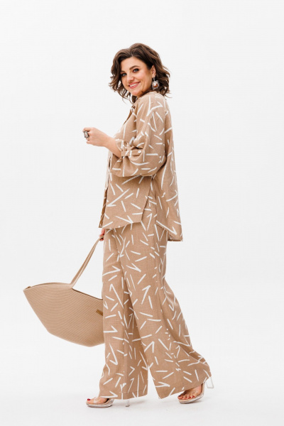 Брюки, рубашка Anelli 1406 айвори - фото 3