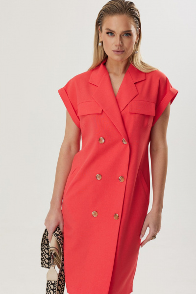 Платье Твой имидж 1803 коралл - фото 7