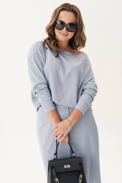 Юбка и джемпер из трикотажа с высоким разрезом для комфорта Fantazia Mod 4353 - фото 4