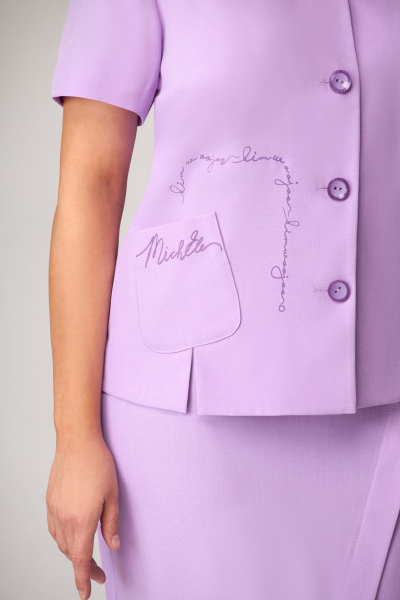 Жакет, юбка Мишель стиль 1057-1 лиловый - фото 10