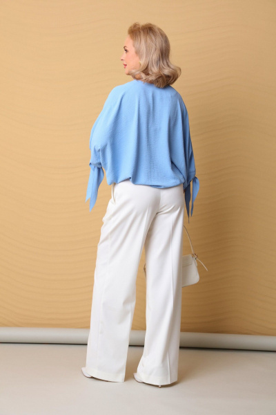 Костюм 2-ка с свободной укороченной блузой и широкими брюками LM БК4019 - фото 6