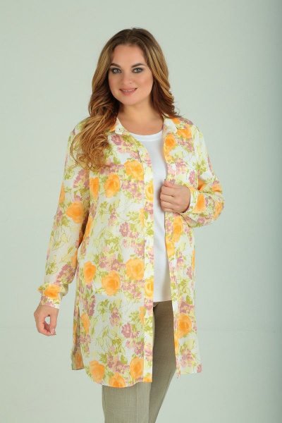 Блуза, майка Angelina & Сompany 411 цветы - фото 2