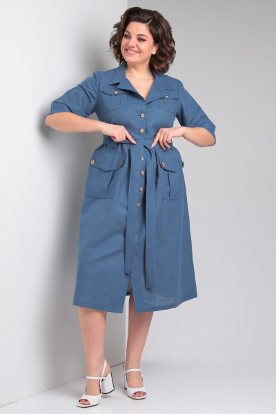 Платье Celentano lite 5029.1 синий - фото 6