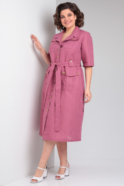 Платье Celentano lite 5029.2 малиновый - фото 7