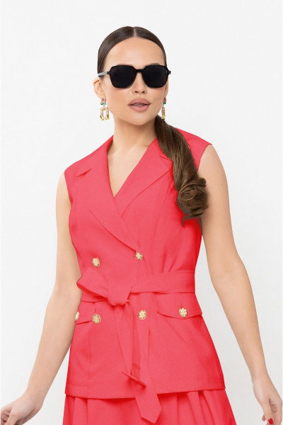 Жилет, юбка Lissana 4914 коралл - фото 4