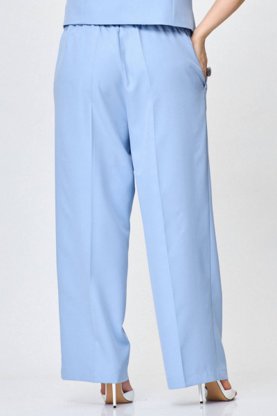 Брюки палаццо из костюмной ткани с карманами SOVA 11229 голубой - фото 3