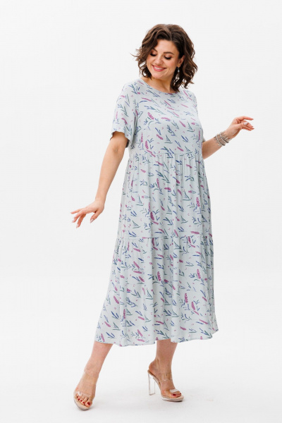 Платье Anelli 1408 лаванда - фото 1