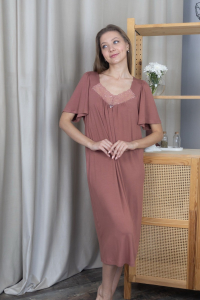 Сорочка Купалинка 568131.158-164 коричневый - фото 1