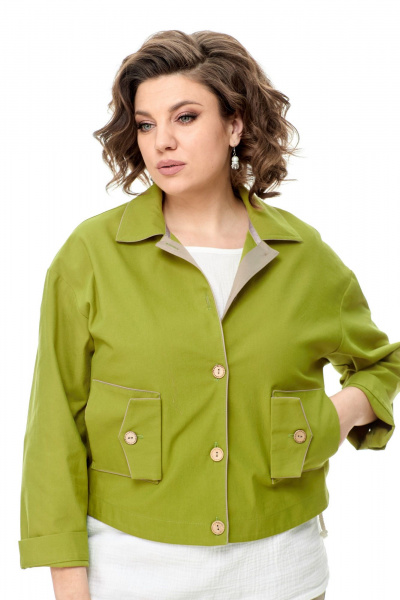 Жакет T&N 7509 олива - фото 2