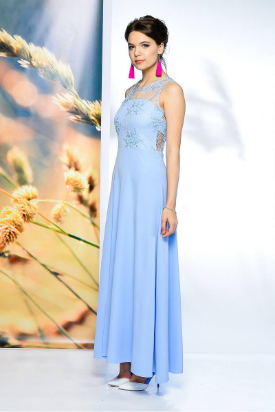 Платье с открытой спиной, кружевной лиф и разрез, длина 149 см Sharm-Art 1034/1 - фото 2