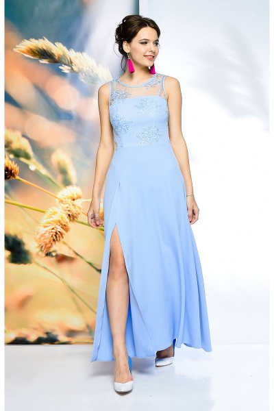 Платье с открытой спиной, кружевной лиф и разрез, длина 149 см Sharm-Art 1034/1 - фото 4