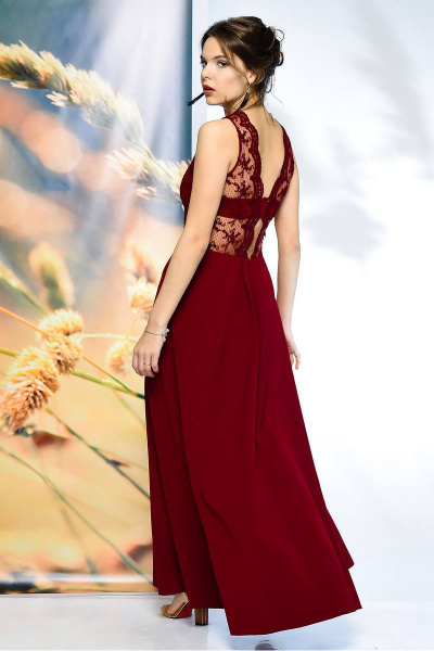 Платье с открытой спиной, кружевной лиф и разрез, длина 149 см Sharm-Art 1034 - фото 2