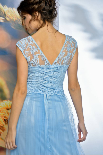 Платье из текстиля с летящей юбкой, модель без деталей Sharm-Art 1030 - фото 4