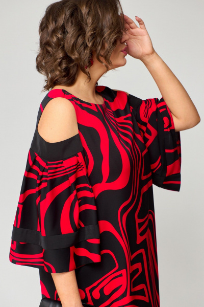 Платье EVA GRANT 7145 красный_принт - фото 12