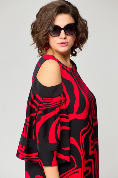 Платье EVA GRANT 7145 красный_принт - фото 11