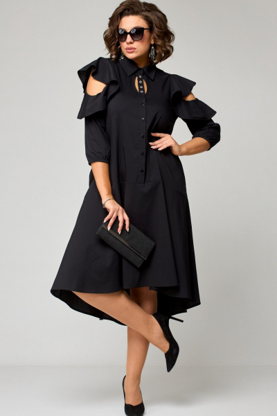 Платье EVA GRANT 7299К черный - фото 9