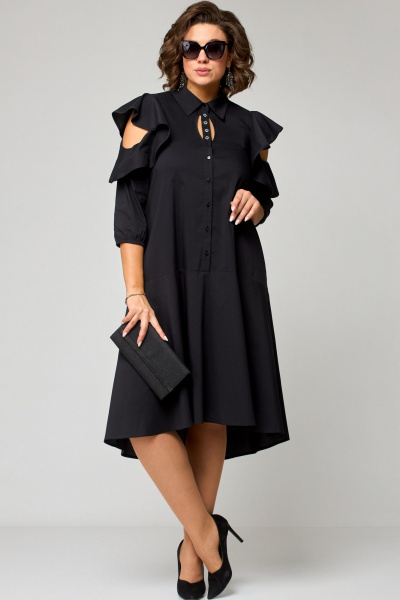 Платье EVA GRANT 7299К черный - фото 8