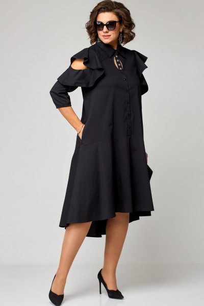 Платье EVA GRANT 7299К черный - фото 7