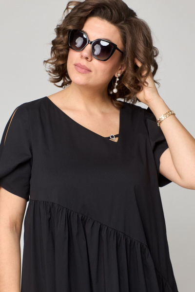 Платье EVA GRANT 7303 черный - фото 9