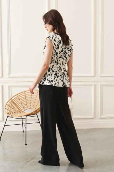 Брючный костюм с жилетом без рукавов и зауженными брюками Lokka 1387 - фото 8