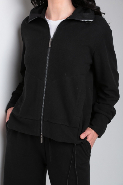 Спортивный комплект из джемпера и брюк в стиле кэжуал Ma Vie М651 черный - фото 11