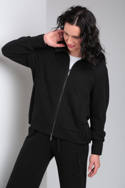 Спортивный комплект из джемпера и брюк в стиле кэжуал Ma Vie М651 черный - фото 10