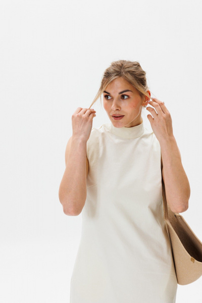 Платье FAMA F12-03М молочный экрю - фото 11