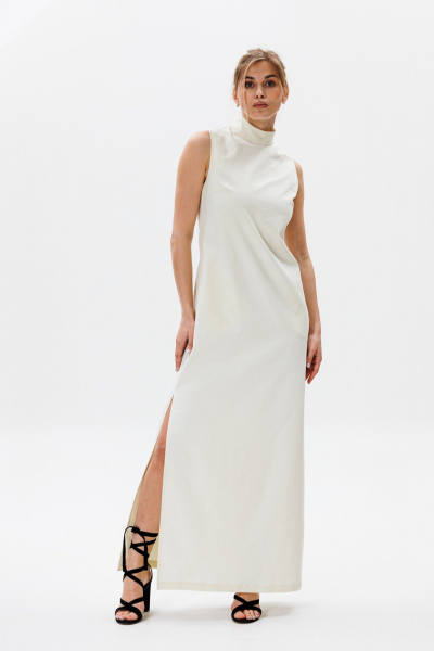 Платье FAMA F12-03М молочный экрю - фото 2