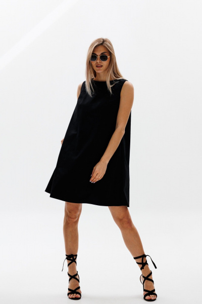 Платье FAMA F13-03BL чёрный - фото 12