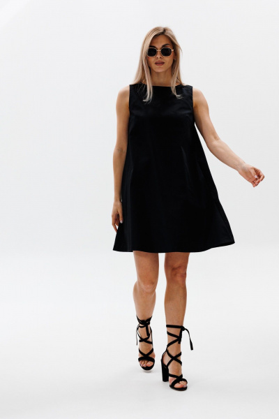 Платье FAMA F13-03BL чёрный - фото 11