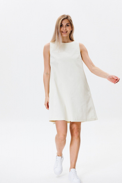 Платье FAMA F13-03М молочный экрю - фото 2