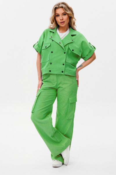 Летние джинсовые брюки с карманами и прорезями Amberа Style 1086z - фото 3