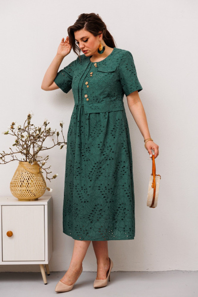 Платье Romanovich Style 1-1951 изумруд - фото 4