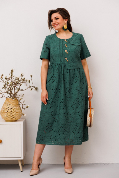 Платье Romanovich Style 1-1951 изумруд - фото 3