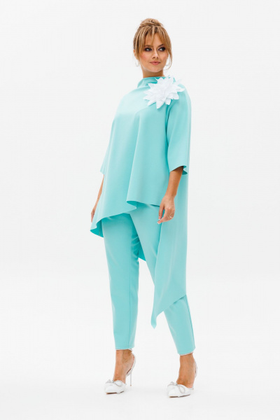 Блуза, брюки Mubliz 147 мята - фото 16