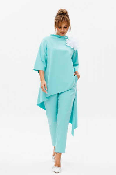 Блуза, брюки Mubliz 147 мята - фото 15