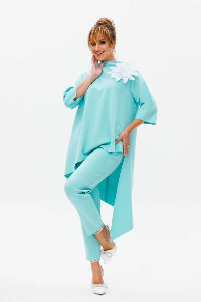 Блуза, брюки Mubliz 147 мята - фото 14
