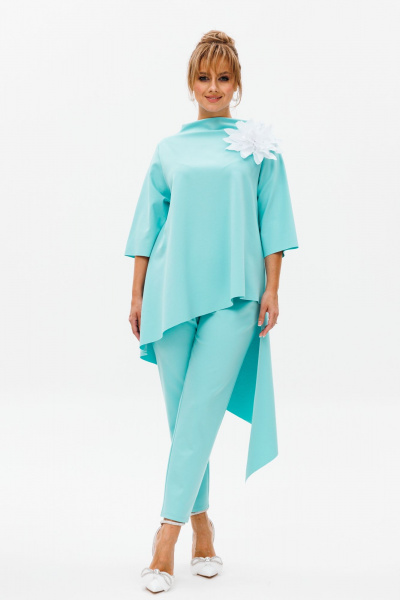 Блуза, брюки Mubliz 147 мята - фото 13