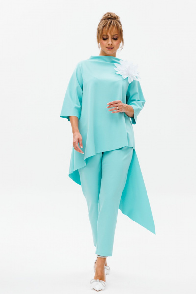 Блуза, брюки Mubliz 147 мята - фото 12